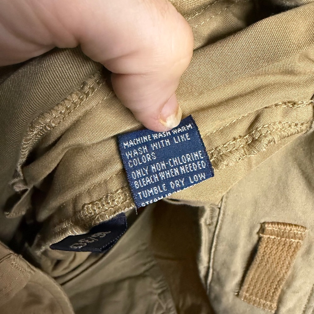 VTG Polo Ralph Lauren Mens Khaki Paratrooper Cargo Pants 36x30 Utility Trousers - Picture 14 of 14